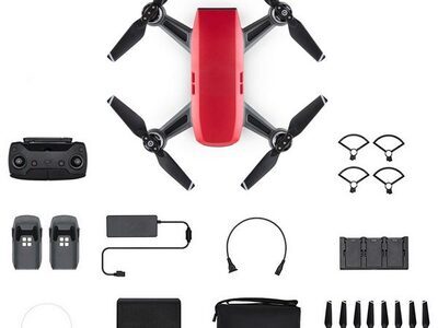 DJI Spark Lava Red - Fly More Combo