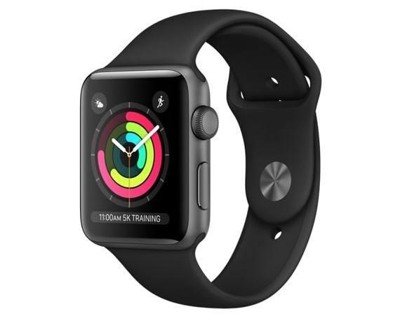 Apple Watch Series 3 42mm Space Gray (Black Sport Band)